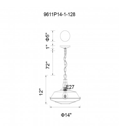 Morgan 1 Light Down Mini Pendant With Chocolate Finish (9611P14-1-126) - CWI  Morgan 1 Light Down Mini Pendant With Chocolate Finish (9611P14-1-126) - CWI