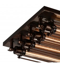  Kiera 4 Light Flush Mount With Chocolate Finish (9613C18-4-126) - CWI