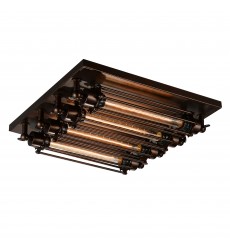  Kiera 4 Light Flush Mount With Chocolate Finish (9613C18-4-126) - CWI