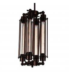  Kiera 4 Light Down Mini Pendant With Chocolate Finish (9613P10-4-126) - CWI