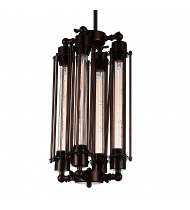  Kiera 4 Light Down Mini Pendant With Chocolate Finish (9613P10-4-126) - CWI