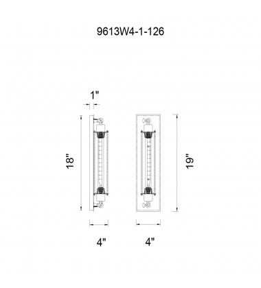 Kiera 1 Light Wall Sconce With Black Finish (9613W4-1-101) - CWI Kiera 1 Light Wall Sconce With Black Finish (9613W4-1-101) - CWI