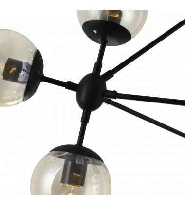 Glow 10 Light Chandelier With Black Finish (9614P39-10-101) - CWI Glow 10 Light Chandelier With Black Finish (9614P39-10-101) - CWI