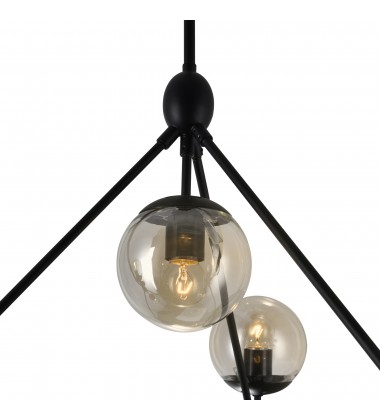 Glow 10 Light Chandelier With Black Finish (9614P39-10-101) - CWI Glow 10 Light Chandelier With Black Finish (9614P39-10-101) - CWI