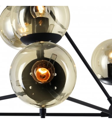 Glow 10 Light Chandelier With Black Finish (9614P39-10-101) - CWI Glow 10 Light Chandelier With Black Finish (9614P39-10-101) - CWI