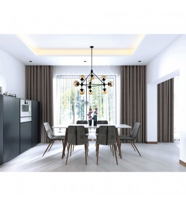 Glow 10 Light Chandelier With Black Finish (9614P39-10-101) - CWI Glow 10 Light Chandelier With Black Finish (9614P39-10-101) - CWI