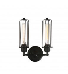  Benji 2 Light Wall Sconce With Black Finish (9624W10-2-101) - CWI