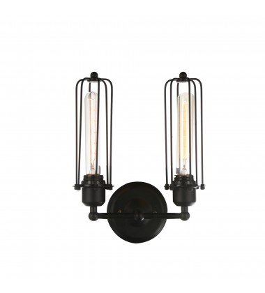  Benji 2 Light Wall Sconce With Black Finish (9624W10-2-101) - CWI