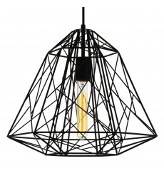  Bagheera 1 Light Down Pendant With Black Finish (9625P16-1-101) - CWI