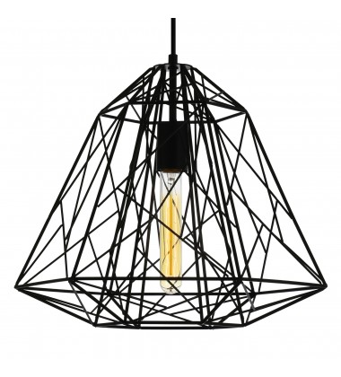  Bagheera 1 Light Down Pendant With Black Finish (9625P16-1-101) - CWI