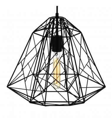  Bagheera 1 Light Down Pendant With Black Finish (9625P16-1-101) - CWI