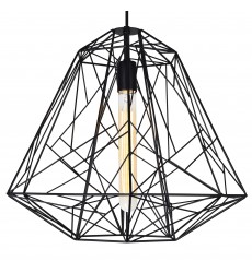  Bagheera 1 Light Down Pendant With Black Finish (9625P20-1-101) - CWI