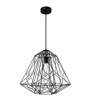 Bagheera 1 Light Down Pendant With Black Finish (9625P20-1-101) - CWI