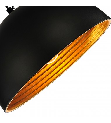  Modest 1 Light Down Mini Pendant With Black Finish (9629P12-1-101) - CWI