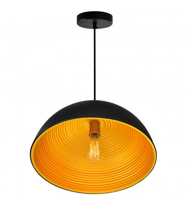  Modest 1 Light Down Pendant With Black Finish (9629P16-1-101) - CWI
