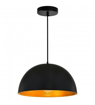  Modest 1 Light Down Pendant With Black Finish (9629P16-1-101) - CWI