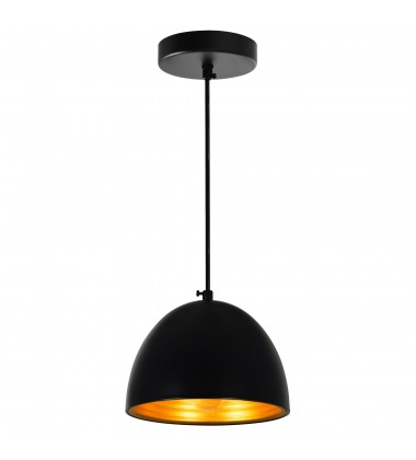  Modest 1 Light Down Mini Pendant With Black Finish (9630P7-1-101) - CWI