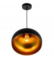  Dynamic 1 Light Down Pendant With Black Finish (9633P13-1-101) - CWI