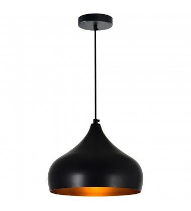  Dynamic 1 Light Down Pendant With Black Finish (9633P13-1-101) - CWI