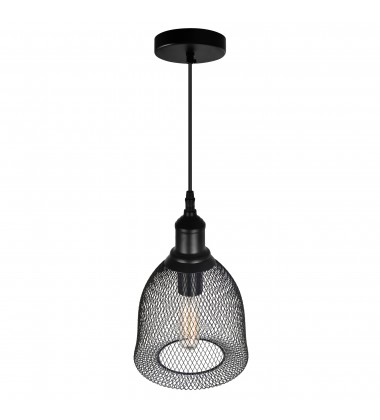  Drea 1 Light Down Mini Pendant With Black Finish (9638P7-1-101) - CWI