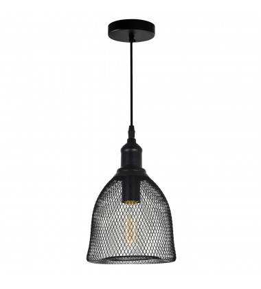 Drea 1 Light Down Mini Pendant With Black Finish (9638P7-1-101) - CWI