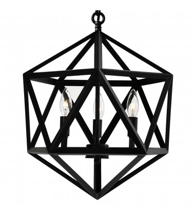  Amazon 3 Light Up Pendant With Black Finish (9641P17-3-101) - CWI