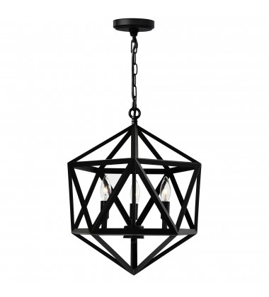  Amazon 3 Light Up Pendant With Black Finish (9641P17-3-101) - CWI