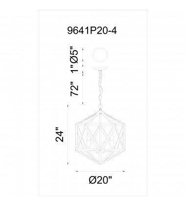  Amazon 4 Light Up Pendant With Antique forged copper Finish (9641P20-4-128) - CWI
