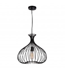  Darleen 1 Light Down Pendant With Black Finish (9650P16-1-101) - CWI