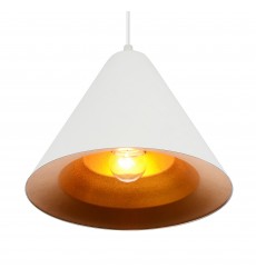  Keila 1 Light Down Pendant With Matte White & Gold Finish (9666P10-1-142) - CWI