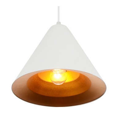  Keila 1 Light Down Pendant With Matte White & Gold Finish (9666P10-1-142) - CWI