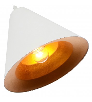  Keila 1 Light Down Pendant With Matte White & Gold Finish (9666P10-1-142) - CWI