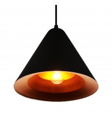  Keila 1 Light Down Pendant With Black & Gold Finish (9666P10-1-143) - CWI