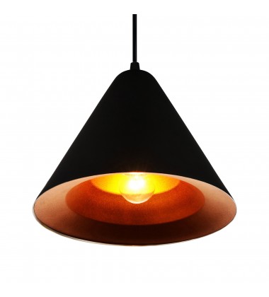 Keila 1 Light Down Pendant With Black & Gold Finish (9666P10-1-143) - CWI