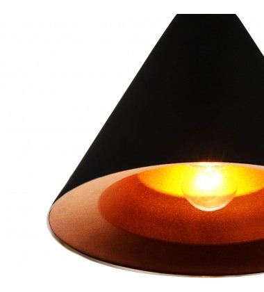  Keila 1 Light Down Pendant With Black & Gold Finish (9666P10-1-143) - CWI