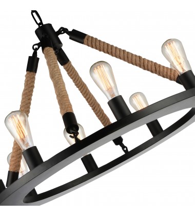 Ganges 8 Light Up Chandelier With Black Finish (9671P32-8-101) - CWI Ganges 8 Light Up Chandelier With Black Finish (9671P32-8-101) - CWI