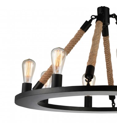 Ganges 8 Light Up Chandelier With Black Finish (9671P32-8-101) - CWI Ganges 8 Light Up Chandelier With Black Finish (9671P32-8-101) - CWI