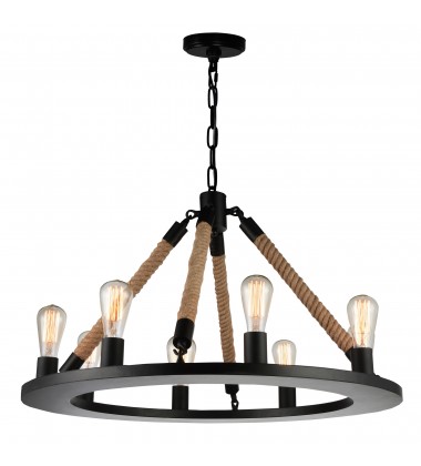 Ganges 8 Light Up Chandelier With Black Finish (9671P32-8-101) - CWI Ganges 8 Light Up Chandelier With Black Finish (9671P32-8-101) - CWI