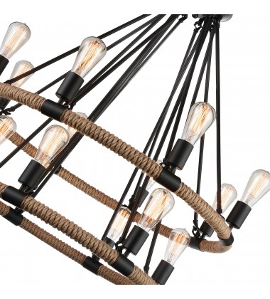 Ganges 14 Light Up Chandelier With Black Finish (9671P33-14-101) - CWI Ganges 14 Light Up Chandelier With Black Finish (9671P33-14-101) - CWI