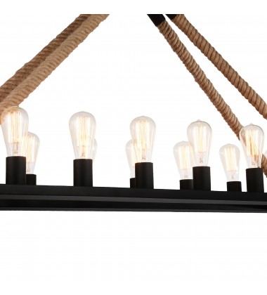 Ganges 18 Light Up Chandelier With Black Finish (9671P49-18-RC-101) - CWI Ganges 18 Light Up Chandelier With Black Finish (9671P49-18-RC-101) - CWI