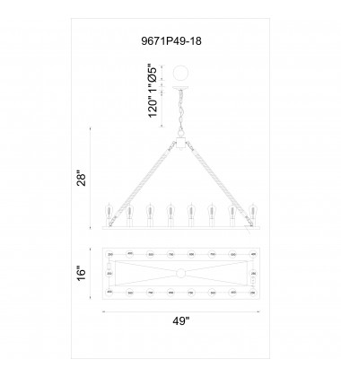 Ganges 18 Light Up Chandelier With Black Finish (9671P49-18-RC-101) - CWI Ganges 18 Light Up Chandelier With Black Finish (9671P49-18-RC-101) - CWI