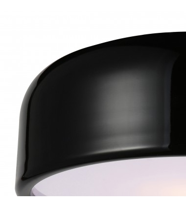 Campton 2 Light Drum Shade Flush Mount With Black Finish (9688C14-2-171) - CWI Campton 2 Light Drum Shade Flush Mount With Black Finish (9688C14-2-171) - CWI
