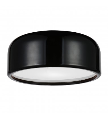 Campton 2 Light Drum Shade Flush Mount With Black Finish (9688C14-2-171) - CWI Campton 2 Light Drum Shade Flush Mount With Black Finish (9688C14-2-171) - CWI