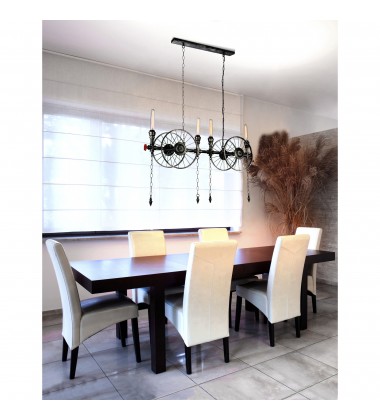  Rio 4 Light Up Chandelier With Gray Finish (9694P35-4-187) - CWI