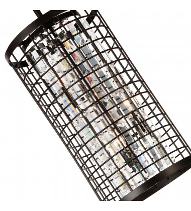  Meghna 4 Light Up Chandelier With Brown Finish (9697P11-4-192) - CWI