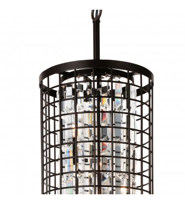  Meghna 4 Light Up Chandelier With Brown Finish (9697P11-4-192) - CWI