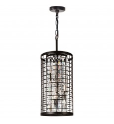  Meghna 4 Light Up Chandelier With Brown Finish (9697P11-4-192) - CWI