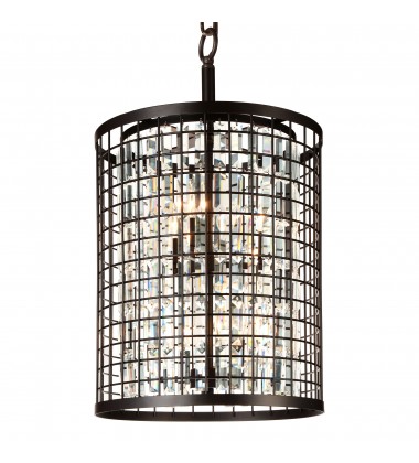  Meghna 6 Light Up Chandelier With Brown Finish (9697P17-6-192) - CWI