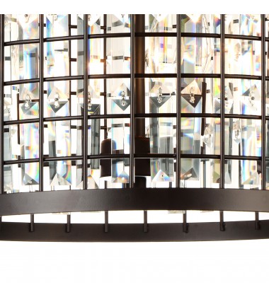  Meghna 6 Light Up Chandelier With Brown Finish (9697P17-6-192) - CWI