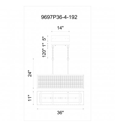 Meghna 4 Light Down Chandelier With Brown Finish (9697P36-4-192) - CWI Meghna 4 Light Down Chandelier With Brown Finish (9697P36-4-192) - CWI